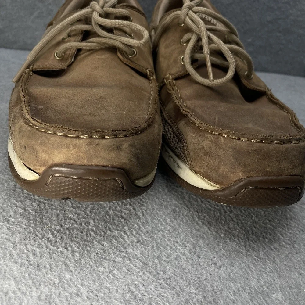 Dunham by New Balance Men's Size 10 2E Brown Leather Captain Boat Loafer Shoes